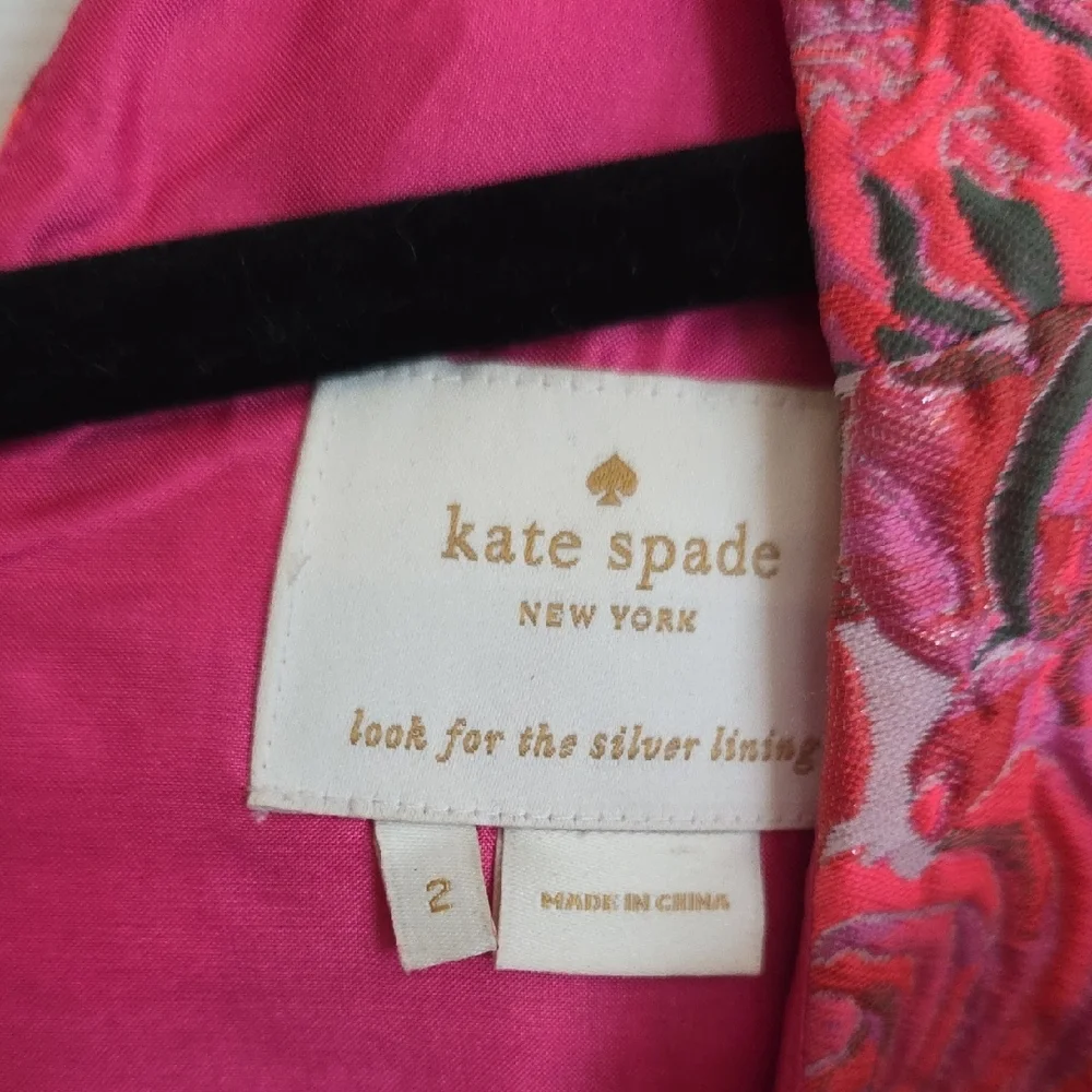 Kate Spade Pink Floral Mini Dress - Picture 2 of 4